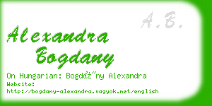 alexandra bogdany business card